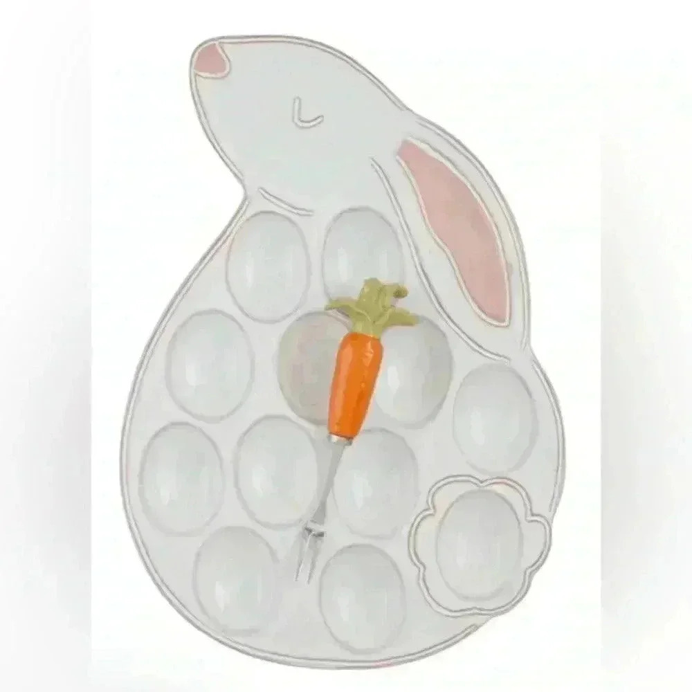 Mud Pie Bunny Deviled Egg Holder